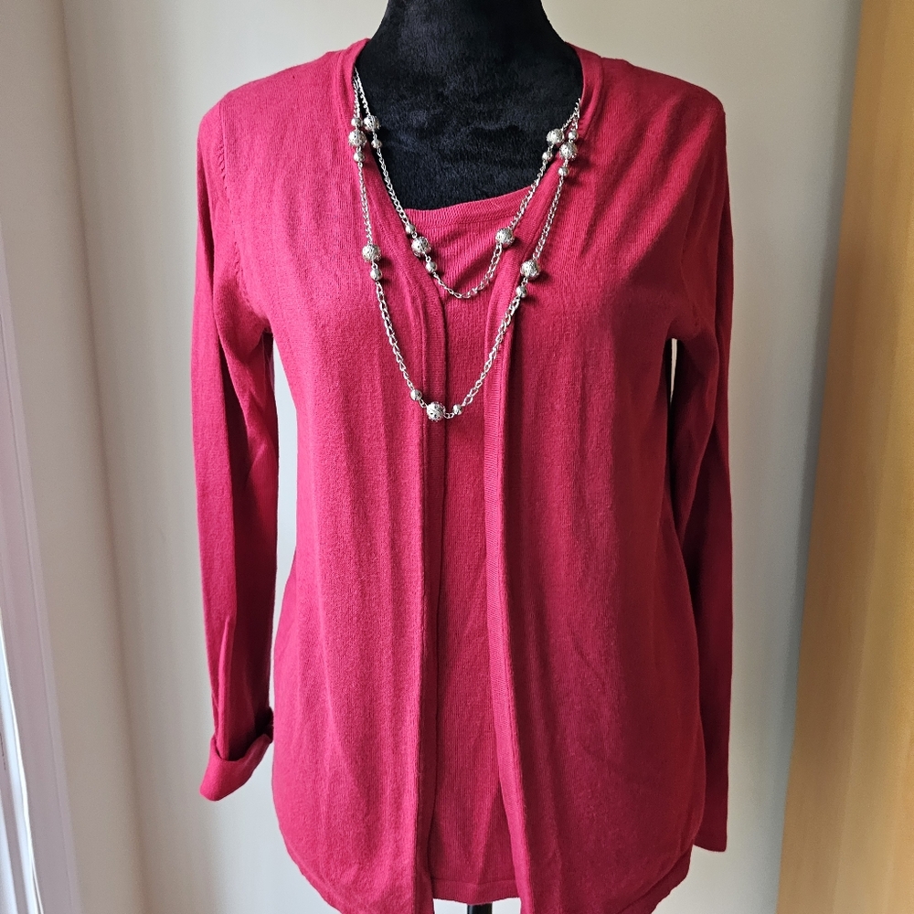 Women's Red Knit Tonic